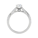 Load image into Gallery viewer, 0.50 cts Solitaire with Twisted Shank Diamonds Platinum Ring JL PT RP RD 220   Jewelove.US
