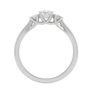 0.40 cts. Princess Cut Solitaire Platinum Diamond Ring JL PT R3 PR 160   Jewelove.US