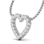 Load image into Gallery viewer, Platinum Heart Pendant with Diamonds for Women JL PT P PF RD 102   Jewelove.US
