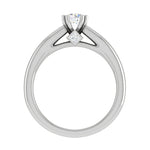 Load image into Gallery viewer, 0.50 cts Solitaire with Princess Cut Diamonds Shank Platinum Ring JL PT RC RD 275   Jewelove.US
