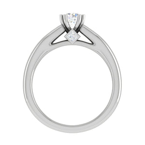 0.50 cts Solitaire with Princess Cut Diamonds Shank Platinum Ring JL PT RC RD 275   Jewelove.US