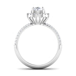 Load image into Gallery viewer, 0.50cts Solitaire Halo Diamond Split Shank Platinum Ring JL PT RP RD 135   Jewelove.US
