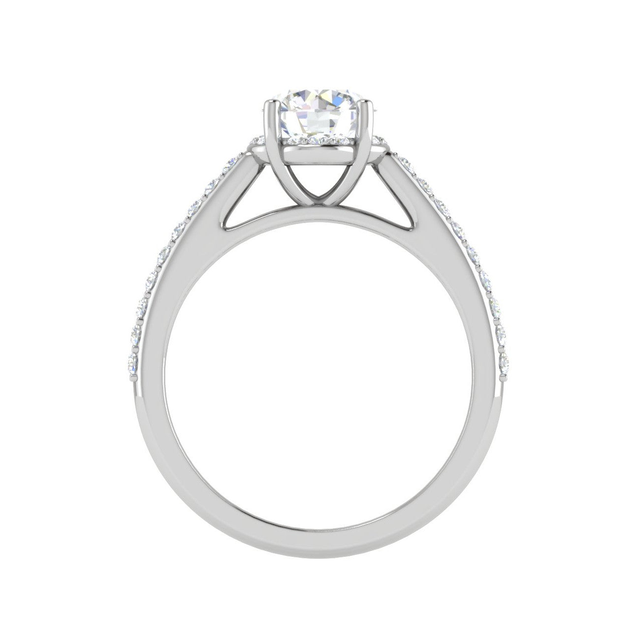 0.50 cts Solitaire with Diamond Shank Platinum Ring JL PT RH RD 236   Jewelove.US