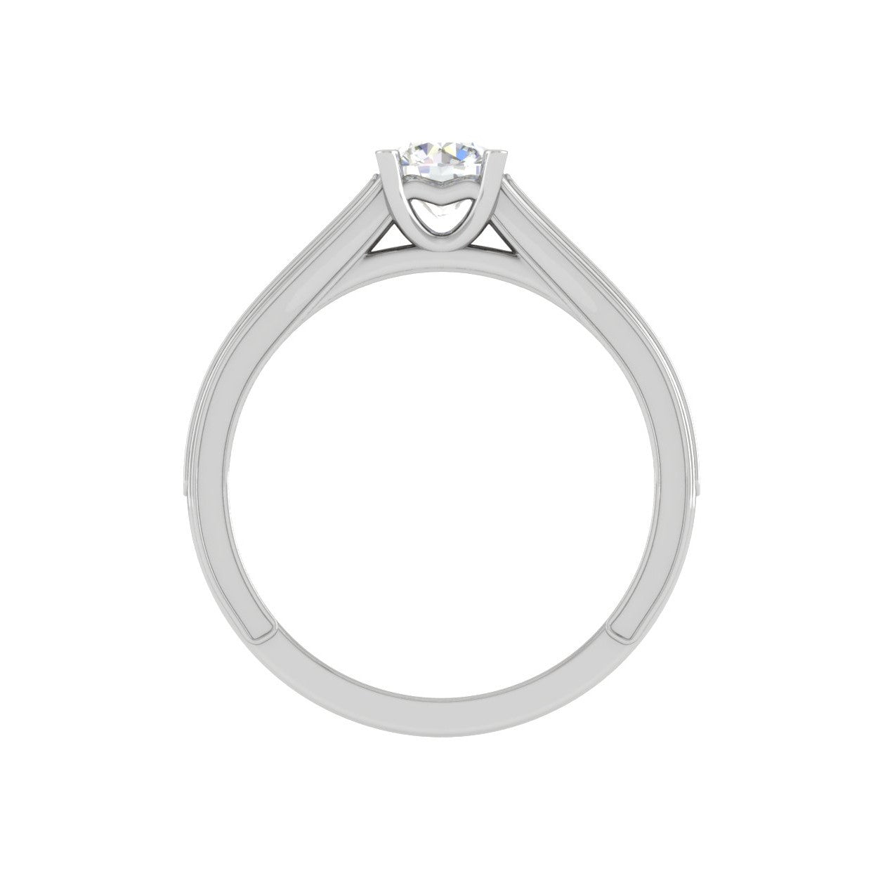 0.50 cts Solitaire Diamond Shank Platinum Ring JL PT RP RD 141   Jewelove.US