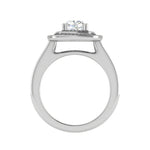 Load image into Gallery viewer, 0.50 cts. Cushion Solitaire Double Halo Diamond Shank Platinum Ring JL PT RH CU 147   Jewelove.US
