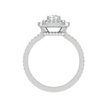 Load image into Gallery viewer, 0.30 cts. Cushion Solitaire Double Halo Split Shank Platinum Ring JL PT RH CU 250   Jewelove.US
