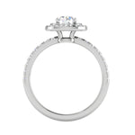 Load image into Gallery viewer, 0.50 cts. Solitaire Double Halo Diamond Shank Platinum Ring JL PT RH RD 229   Jewelove.US
