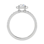 Load image into Gallery viewer, 0.50 cts. Single Halo Solitaire Diamond Shank Platinum Ring JL PT RH RD 199   Jewelove.US
