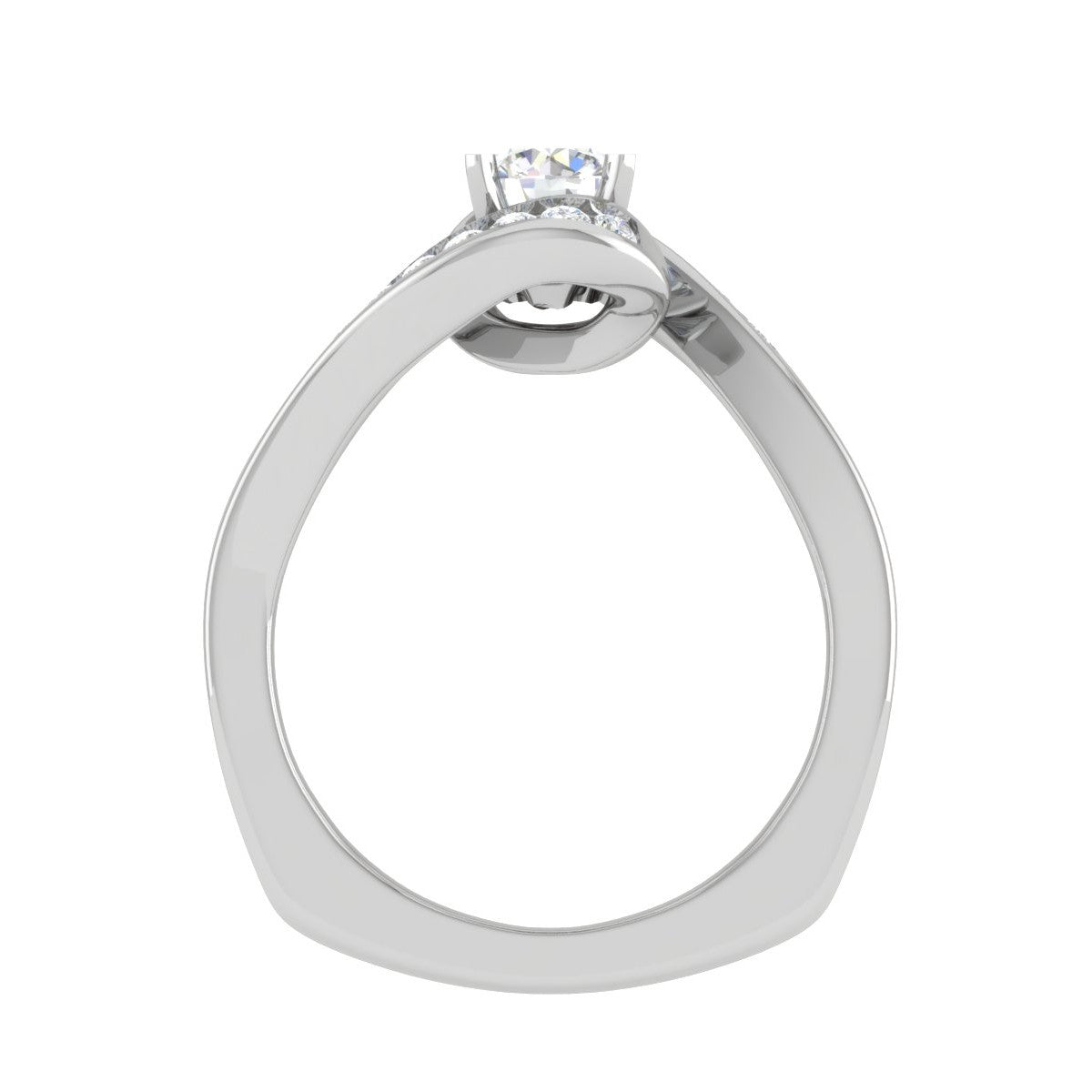 0.50 cts Solitaire Diamond Shank Platinum Ring JL PT RP RD 127   Jewelove.US