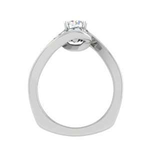 0.50 cts Solitaire Diamond Shank Platinum Ring JL PT RP RD 127   Jewelove.US