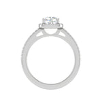 Load image into Gallery viewer, 0.50 cts. Cushion Solitaire Halo Diamond Shank Platinum Ring JL PT RH AS 121   Jewelove.US
