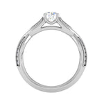 Load image into Gallery viewer, 0.50 cts Solitaire Diamond Twisted Shank Platinum Ring JL PT RP RD 125   Jewelove.US
