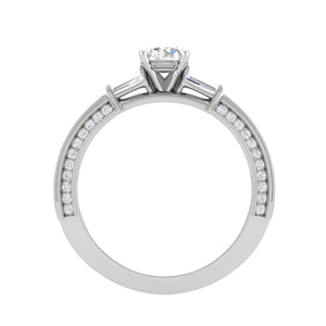 0.50 cts Solitaire Diamond Split Shank Platinum Ring JL PT RP RD 167   Jewelove.US