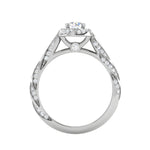 Load image into Gallery viewer, Designer 0.50 cts Solitaire Halo Diamond with Shank Platinum Ring JL PT RH RD 277   Jewelove.US
