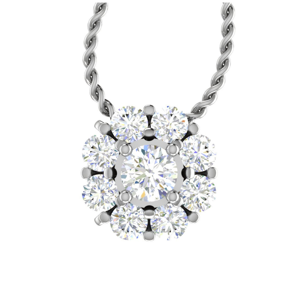 0.50 cts. Solitaire Platinum Pendant with Diamond JL PT PF RD 116   Jewelove.US