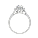 Load image into Gallery viewer, 0.50cts Solitaire with Marquise Halo Diamond Shank Platinum Ring JL PT WB5928E   Jewelove.US
