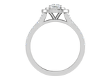 Load image into Gallery viewer, 0.50 cts Princess Cut Solitaire Square Double Halo Diamond Shank Platinum Ring JL PT RH PR 285   Jewelove.US
