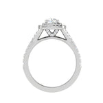 Load image into Gallery viewer, 0.50 cts. Cushion Solitaire Double Halo Split Shank Platinum Ring JL PT RH CU 179   Jewelove.US
