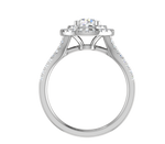 Load image into Gallery viewer, 0.70 cts Solitaire Double Halo Diamond Shank Platinum Ring JL PT RH RD 105   Jewelove.US
