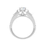 Load image into Gallery viewer, 0.50 cts Solitaire Halo Diamond Split Shank Platinum Ring JL PT JRW08021T   Jewelove.US
