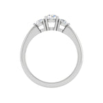 Load image into Gallery viewer, 0.50 cts. Solitaire Three Stone Platinum Diamond Engagement Ring JL PT R3 RD 161   Jewelove.US
