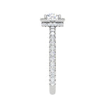 Load image into Gallery viewer, 0.50 cts Solitaire Halo Diamond Shank Platinum Ring JL PT RH RD 243   Jewelove.US
