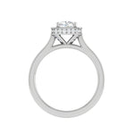 Load image into Gallery viewer, 0.30cts. Cushion Solitaire Double Halo Diamond Shank Platinum Ring JL PT RH CU 168   Jewelove.US
