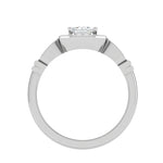 Load image into Gallery viewer, 0.50 cts. Emerald Cut Solitaire Halo Diamond Shank Platinum Ring JL PT RM EM 160   Jewelove.US
