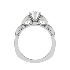 0.50 cts. Solitaire Designer Platinum Diamond Engagement Ring  for Women JL PT WB6031E   Jewelove