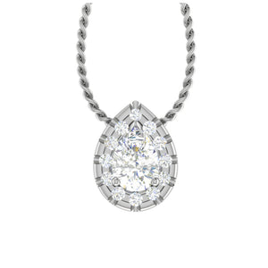 30-Pointer Pear Solitaire Cut Platinum Diamond Pendant JL PT PF PS 111   Jewelove.US