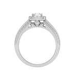 Load image into Gallery viewer, 0.50 cts Cushion Solitaire Halo Diamond Split Shank Platinum Ring JL PT JRW07651F   Jewelove.US
