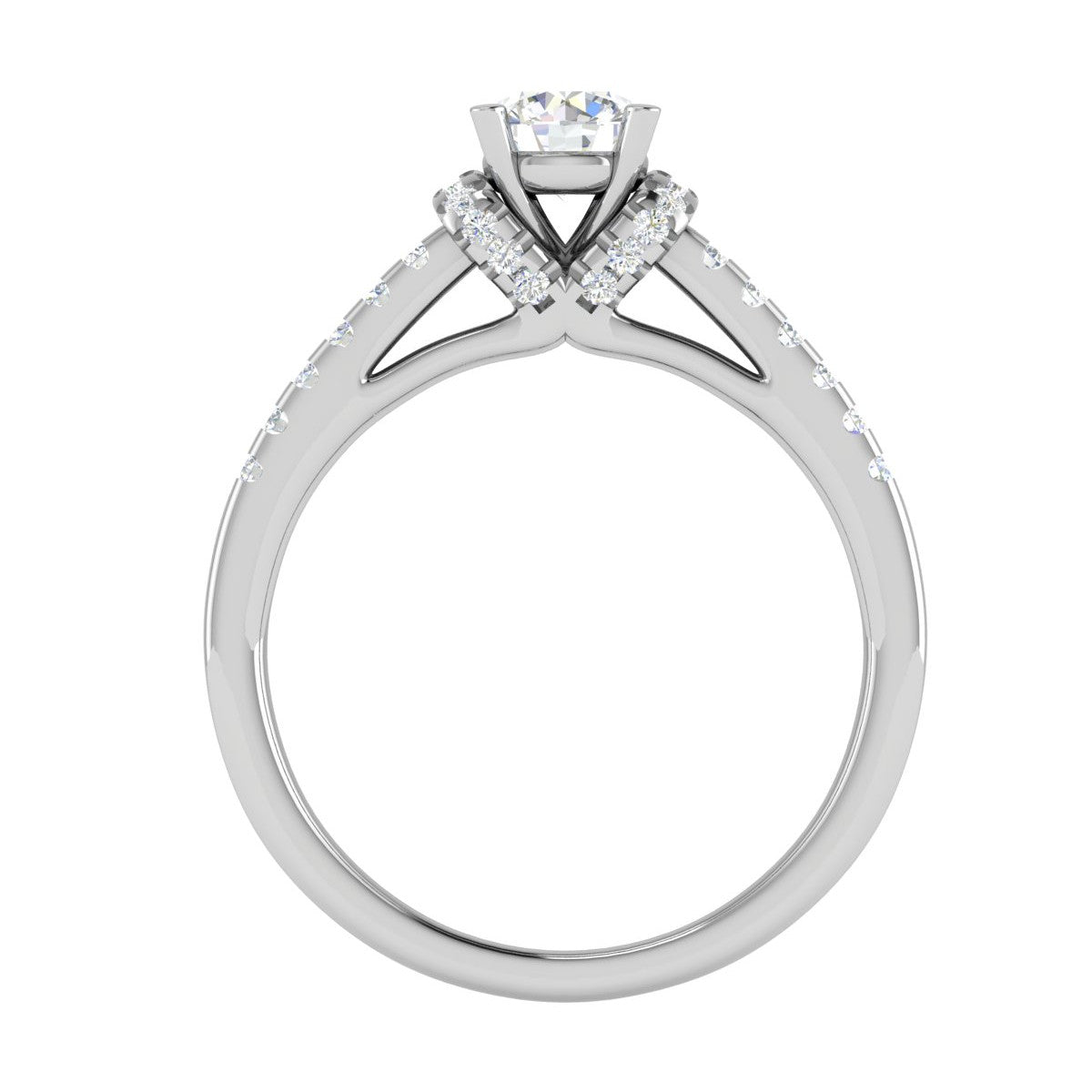 0.50 cts Solitaire Split Diamond Shank Platinum Ring JL PT RP RD 207   Jewelove.US