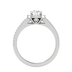 Load image into Gallery viewer, 0.50 cts Solitaire Halo Diamond Split Shank Platinum Ring JL PT RH RD 296   Jewelove.US
