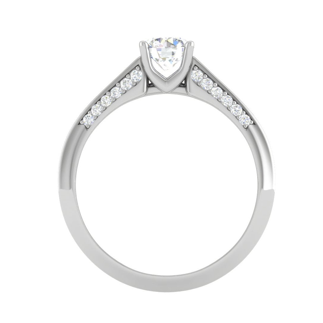 0.50 cts Solitaire Diamond Split Shank Platinum Ring JL PT RP RD 134   Jewelove.US