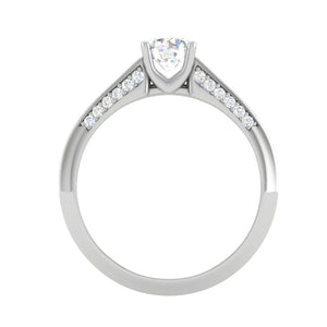 0.50 cts Solitaire Diamond Split Shank Platinum Ring JL PT RP RD 134   Jewelove.US