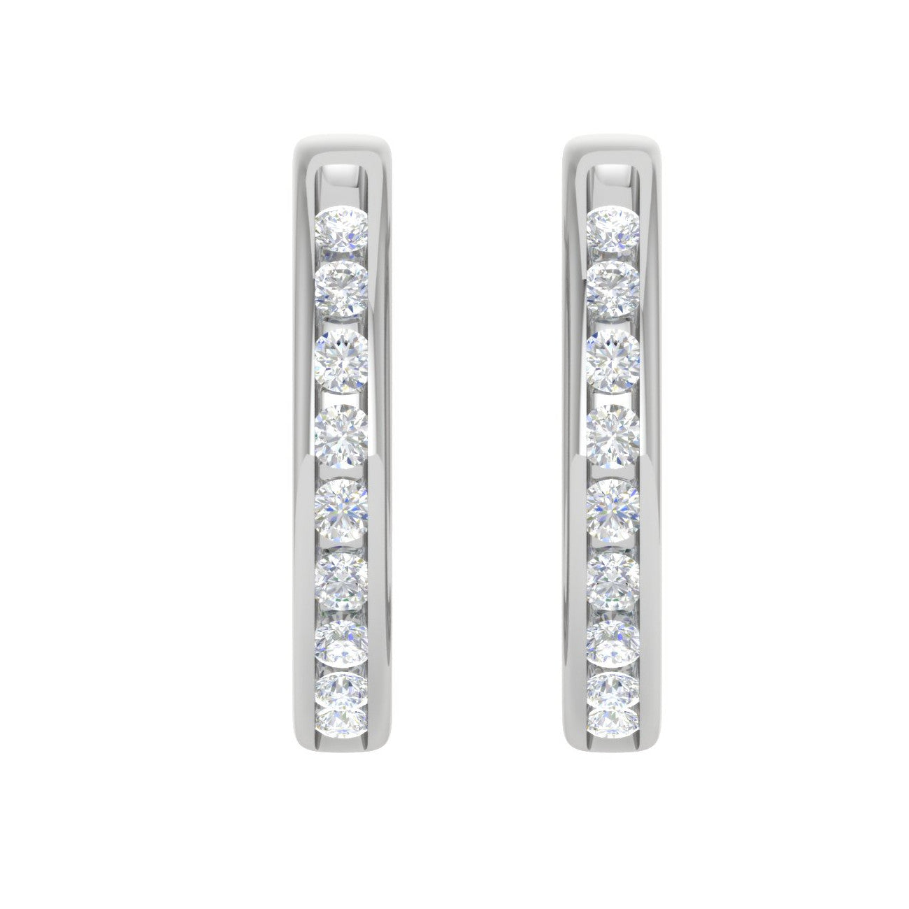 Platinum Diamond Earrings JL PT E DH RD 104   Jewelove.US