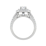 Load image into Gallery viewer, 0.30cts Solitaire Double Halo Diamond Split Shank Platinum Ring JL PT JRW1564MM   Jewelove.US
