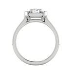 Load image into Gallery viewer, 0.50 cts Solitaire Square Halo Diamond with Shank Platinum Ring JL PT RH RD 279   Jewelove.US
