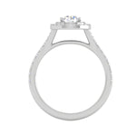 Load image into Gallery viewer, 0.50 cts Solitaire Double Halo Diamond Shank Platinum Ring JL PT RH RD 271   Jewelove.US
