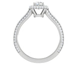 Load image into Gallery viewer, 0.50 cts Cushion Solitaire Double Halo Split Shank Platinum Ring JL PT RH CU 258   Jewelove.US
