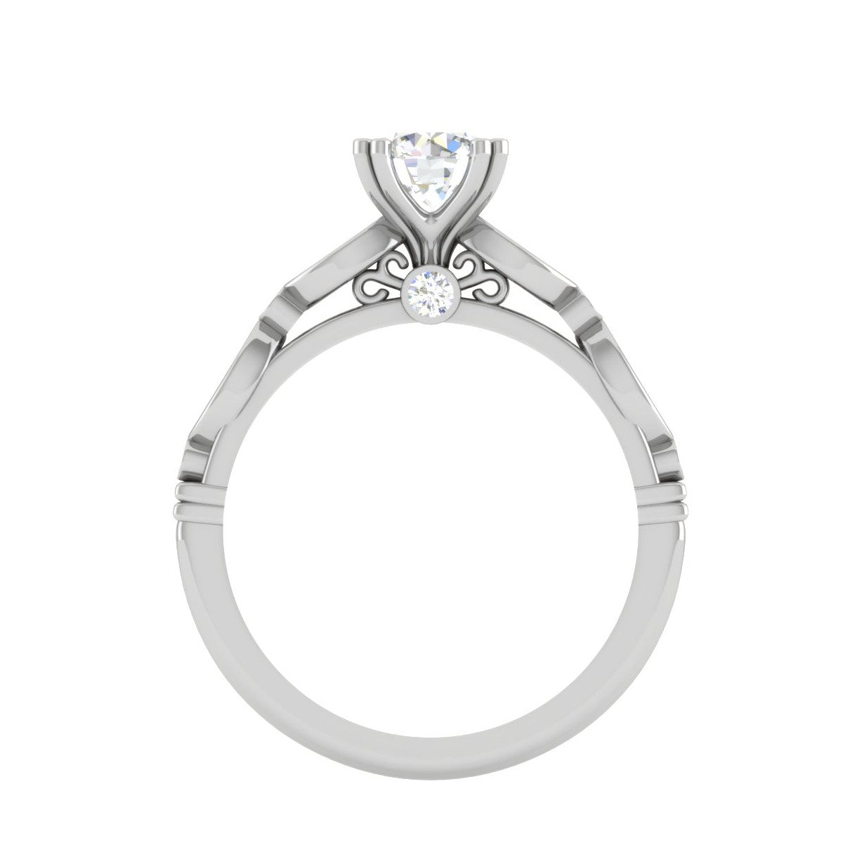 Designer 0.30 cts Solitaire Shank Diamond Platinum Ring for Women JL PT RV RD 120   Jewelove