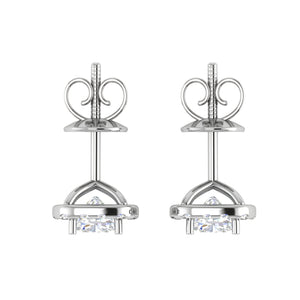 Cushion Solitaire Halo Diamond Earrings for Women JL PT E SE CU 110   Jewelove