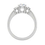 Load image into Gallery viewer, 0.70 cts Solitaire Three Stone Platinum Diamond Accents Ring JL PT R3 RD 106   Jewelove.US
