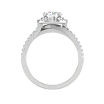 Load image into Gallery viewer, 0.50 cts Solitaire Double Halo Diamond Split Shank Platinum Ring JL PT RH RD 214   Jewelove.US
