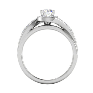 0.50 cts Solitaire Shank Diamond Platinum Ring JL PT RP RD 218   Jewelove.US