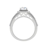 Load image into Gallery viewer, 0.50 cts. Solitaire Halo Diamond Split Shank Platinum Ring JL PT WB6013E   Jewelove.US
