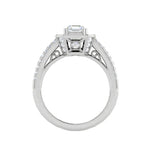 Load image into Gallery viewer, 0.50cts Asscher Solitaire Halo Diamond Split Shank Platinum Ring JL PT EN7203WB   Jewelove.US
