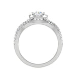 Load image into Gallery viewer, 0.30cts Solitaire Halo Diamond Twister Shank Platinum Ring JL PT RH RD 301   Jewelove.US
