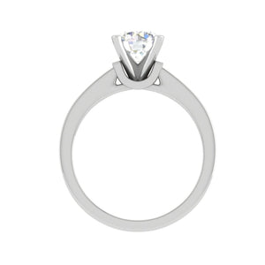 0.50 cts Solitaire Diamond Shank Platinum Ring JL PT RC RD 266   Jewelove.US