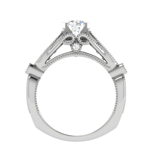 0.50 cts. Solitaire Designer Platinum Diamond Engagement Ring  for Women JL PT WB6032E   Jewelove